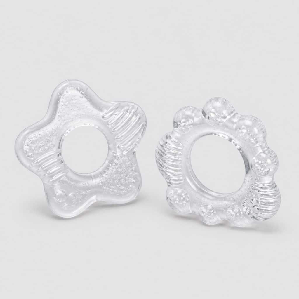Lot de deux anneaux de dentition réfrigérants aux formes différentes