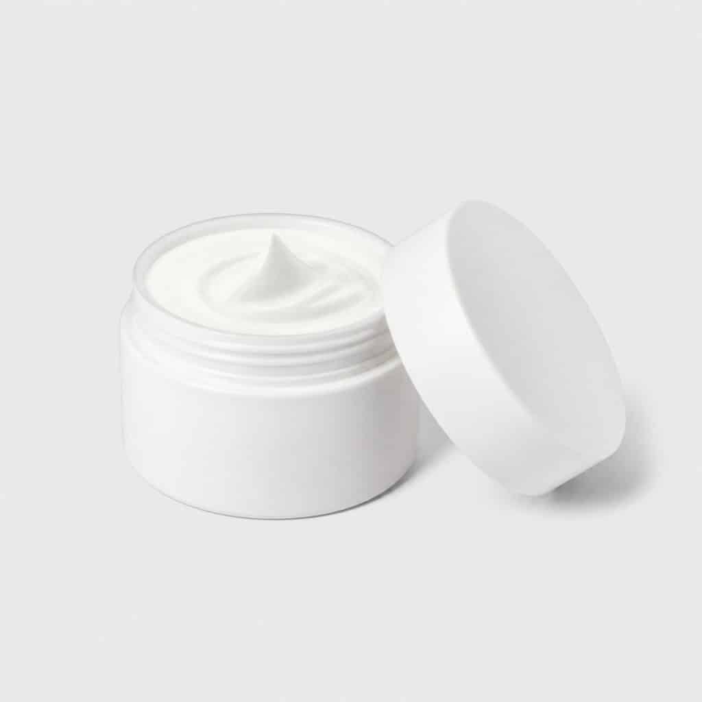 Pot de crème riche et sans parfum pour peau sujette à la rosacée