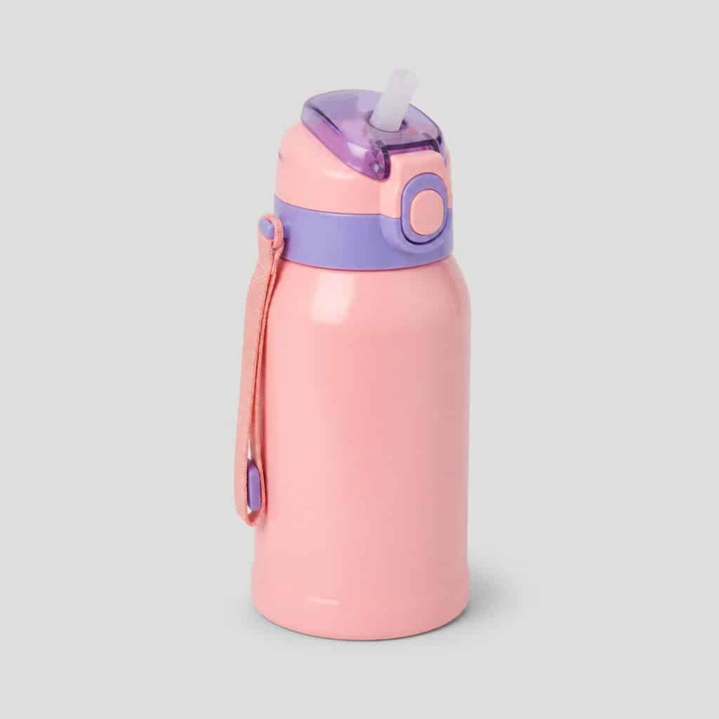 Gourde enfant avec bouchon à valve et paille intégrée