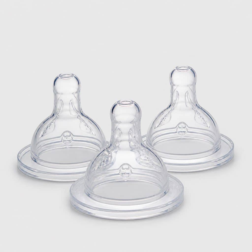 Lot de tétines en silicone souple pour biberon